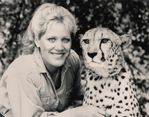 Joan Embery with Kramer the Cheetah